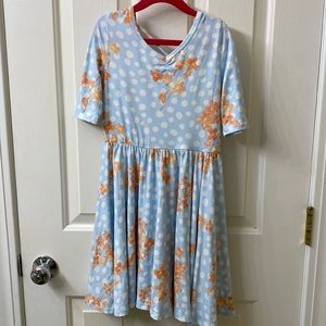 DDS Orange Floral Ballerina Dress